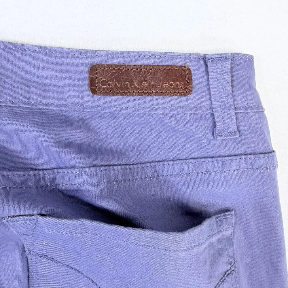 Calvin Klein Jeans Women 29/8 Ultimate Skinny Lavender Purple Colored Denim Pant